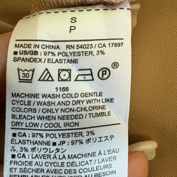 Banana Republic Satin Slip Dress S Tan Cowl Neck Midi Adjustable Straps NWT - Picture 3 of 10